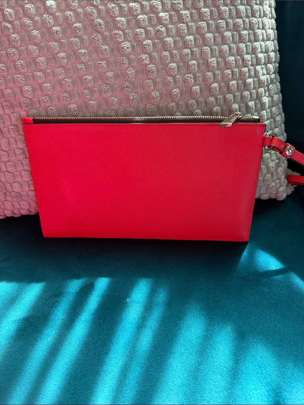 Furla Red Citrus & Butterfly Wristlet NWOT. RARE - Picture 2 of 6